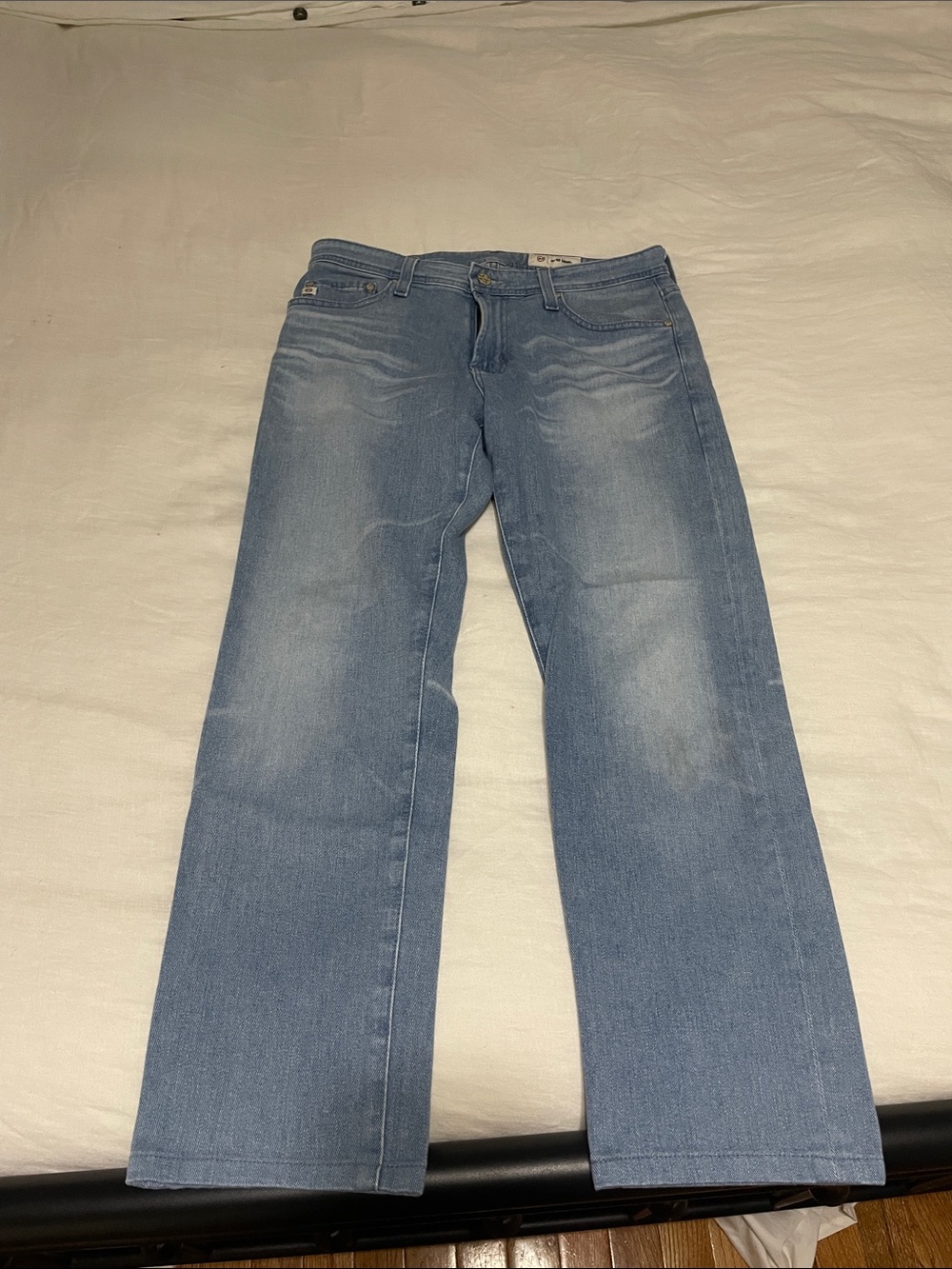 Ag Adriano Goldschmied Light Blue Straight Jeans